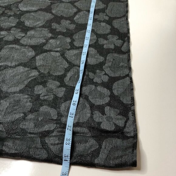 infinity Circle Grey Silver Shimmer Sparkle Leopard Cheetah Flower Light Scarf - Picture 10 of 11